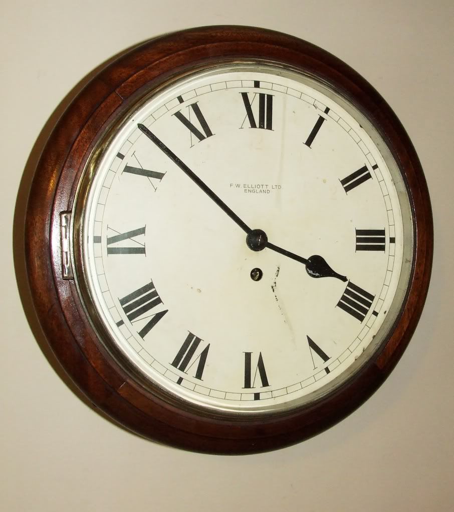 Super SOLID Mahogany Fusee Wall Clock ELLIOTT, LONDON eBay