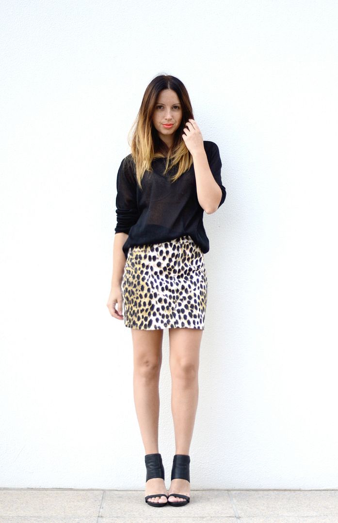 Leopard Denim Skirt, Alexander Wang on Friend in Fashion