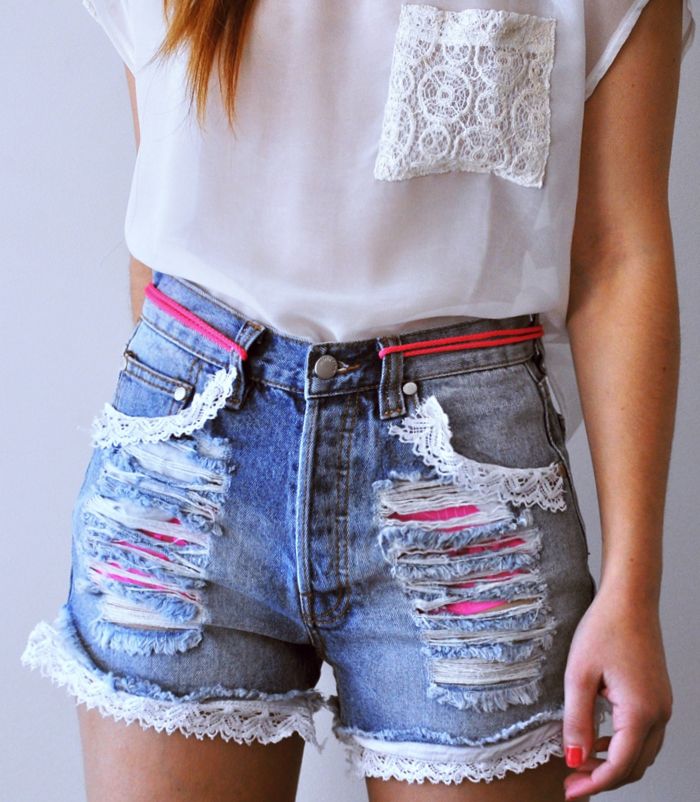 denim shorts for apple shape