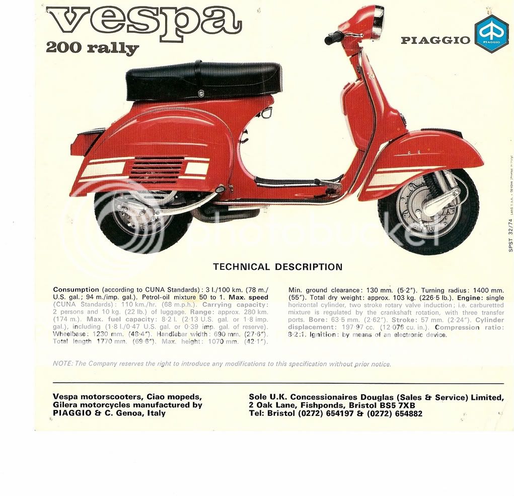 Modern Vespa : New addition - 1974 Rally 200